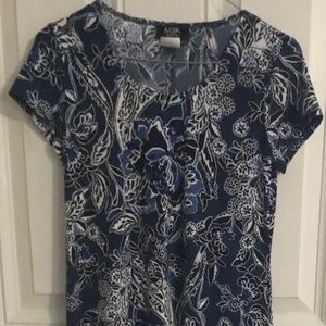 MSK. Petite small. Blue and white dress